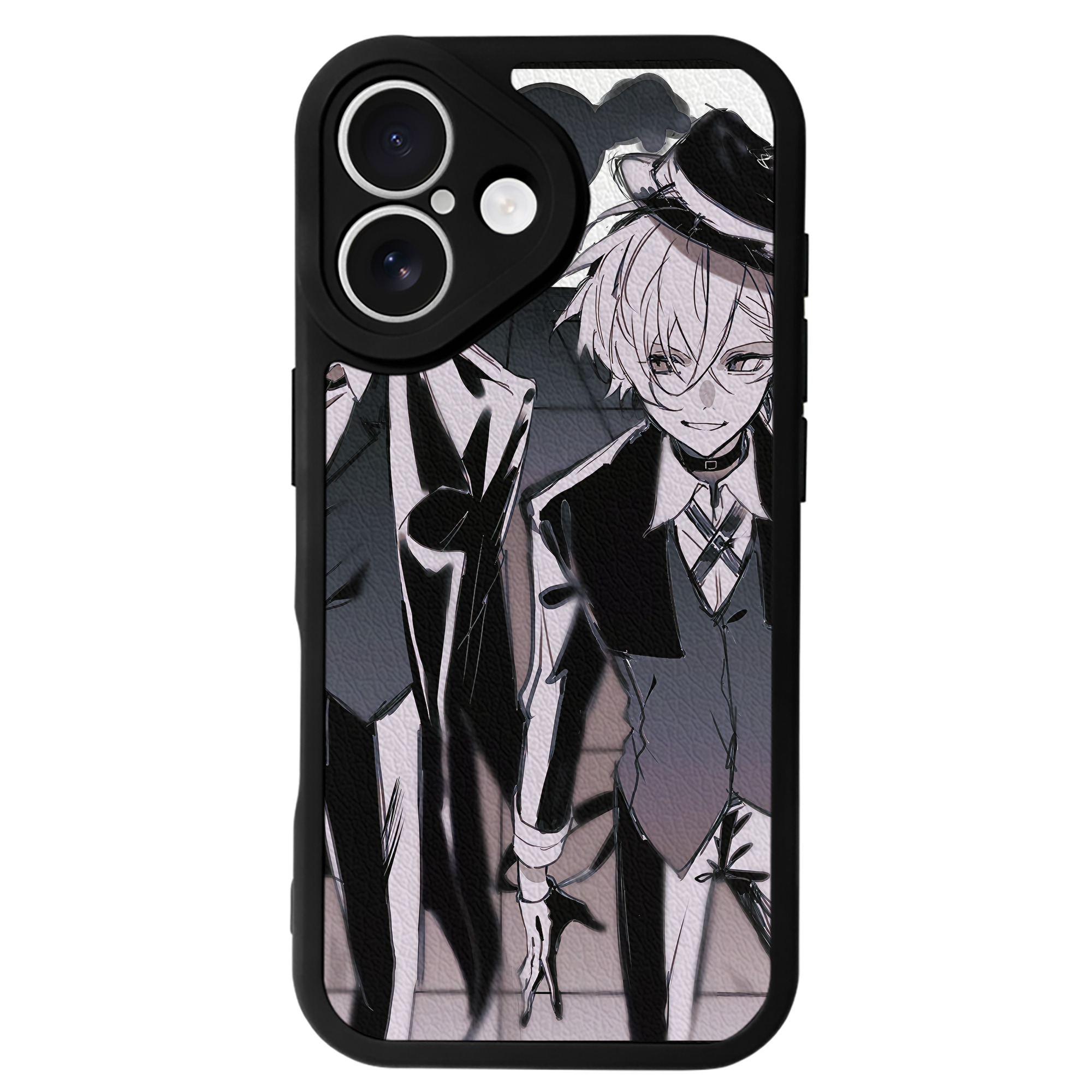 （画像用） 文豪ストレイドッグス Bungo Stray Dogs 【iPhone 16シリーズ対応】シリコンスマホケース（レザー調） 材質：シリコン